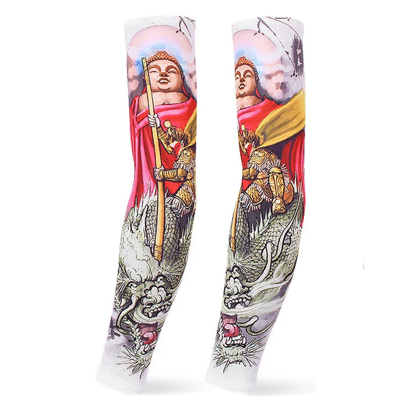 Dragon Game Arm Sleeves, Arm Warmers, Cycling Cuffs, Arm Warmers, Quick Dry, Sport Gaming, Tattoo Sleeve, Elbow Pads, Arm Cover