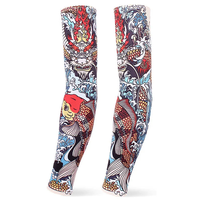 Dragon Game Arm Sleeves, Arm Warmers, Cycling Cuffs, Arm Warmers, Quick Dry, Sport Gaming, Tattoo Sleeve, Elbow Pads, Arm Cover