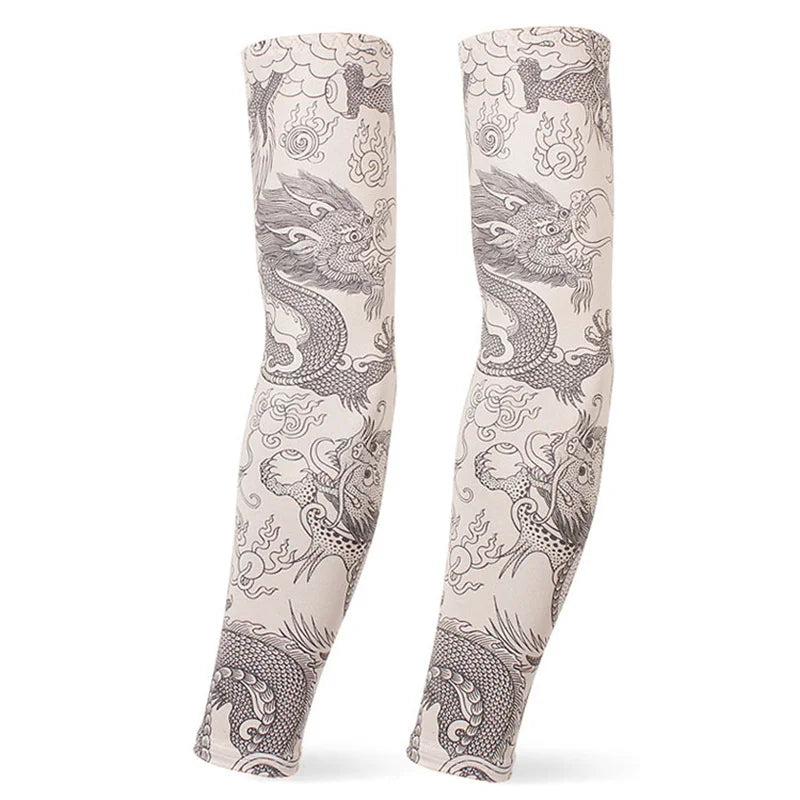 Dragon Game Arm Sleeves, Arm Warmers, Cycling Cuffs, Arm Warmers, Quick Dry, Sport Gaming, Tattoo Sleeve, Elbow Pads, Arm Cover