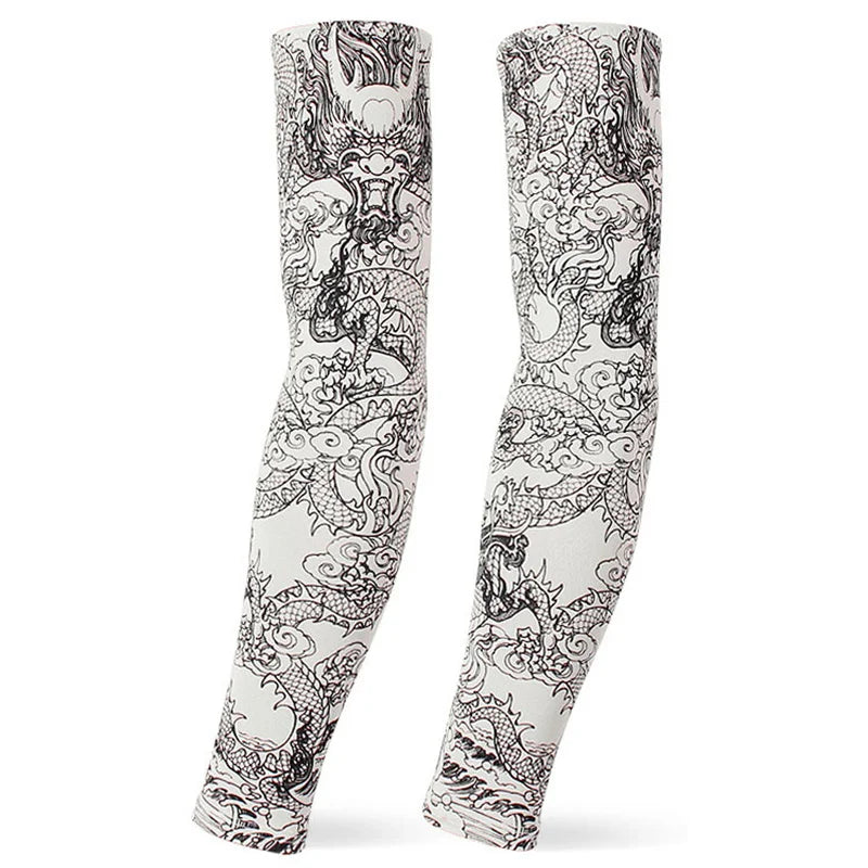 Dragon Game Arm Sleeves, Arm Warmers, Cycling Cuffs, Arm Warmers, Quick Dry, Sport Gaming, Tattoo Sleeve, Elbow Pads, Arm Cover