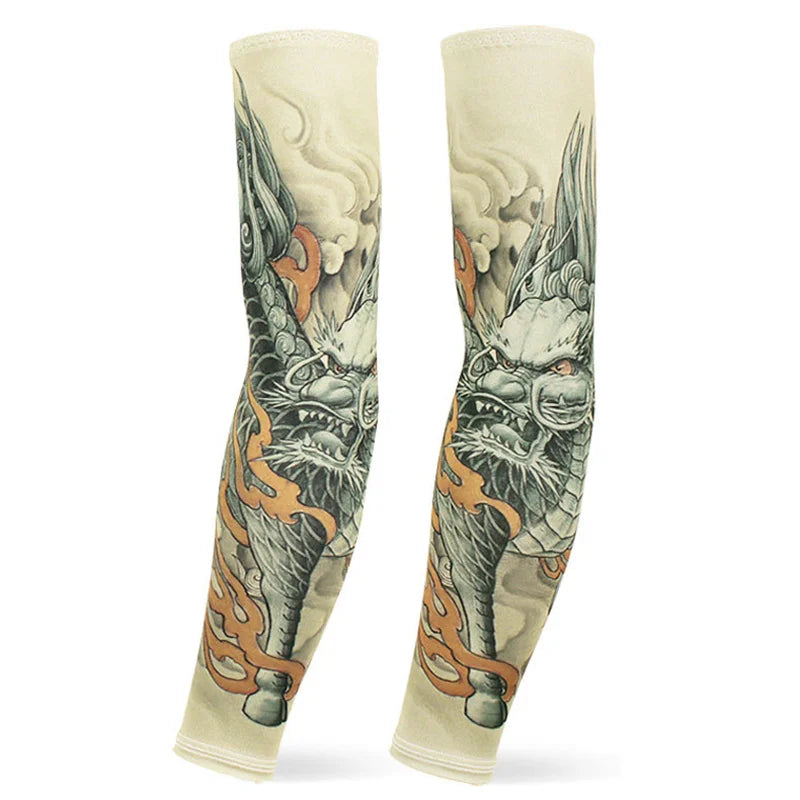 Dragon Game Arm Sleeves, Arm Warmers, Cycling Cuffs, Arm Warmers, Quick Dry, Sport Gaming, Tattoo Sleeve, Elbow Pads, Arm Cover