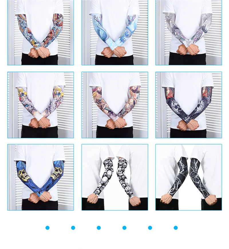 Dragon Game Arm Sleeves, Arm Warmers, Cycling Cuffs, Arm Warmers, Quick Dry, Sport Gaming, Tattoo Sleeve, Elbow Pads, Arm Cover