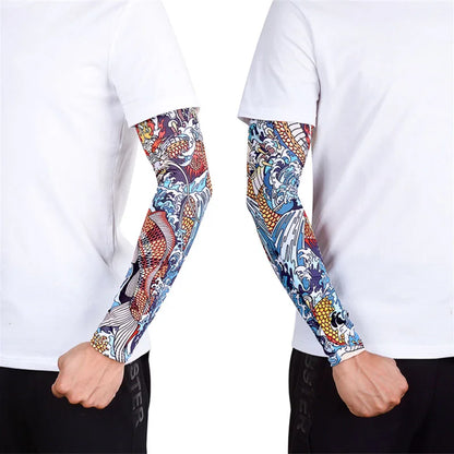 Dragon Game Arm Sleeves, Arm Warmers, Cycling Cuffs, Arm Warmers, Quick Dry, Sport Gaming, Tattoo Sleeve, Elbow Pads, Arm Cover